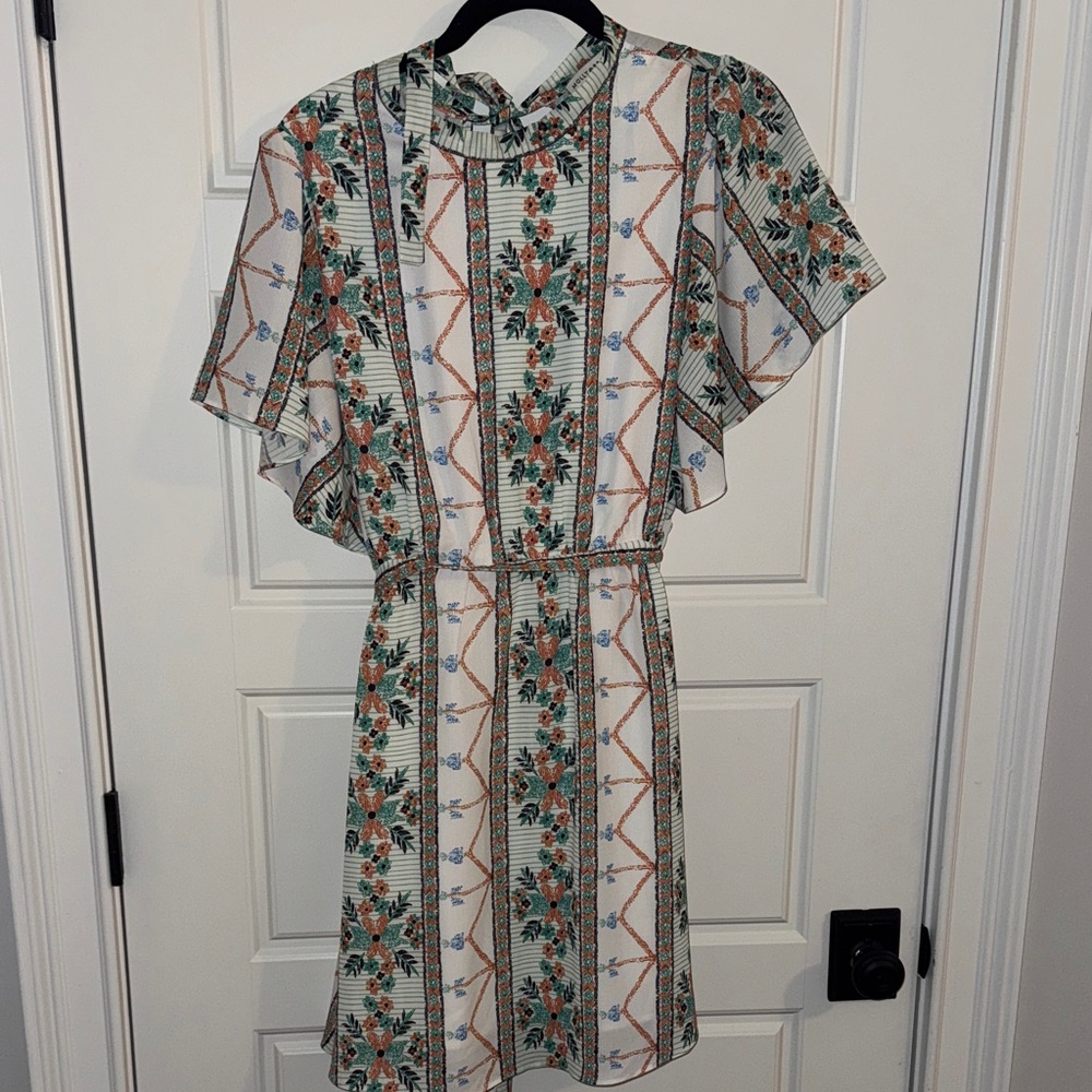 Molly Bracken Floral Striped Mini Dress